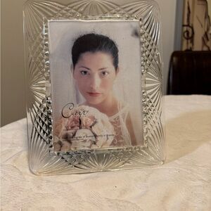 Carr‎ Leaded Crystal Clear Glass Photo Frame Vintage Unused 2 available heavy